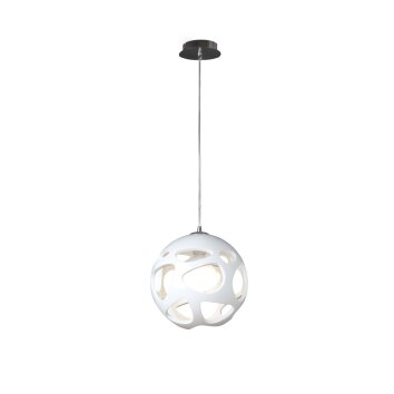 Suspension Mantra ORGANICA Chrome, Blanc, 1 lumière