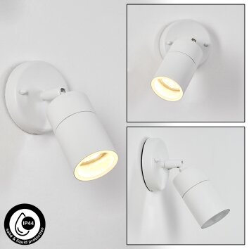 Applique murale d'extérieur Aketohoin LED Blanc, 1 lumière