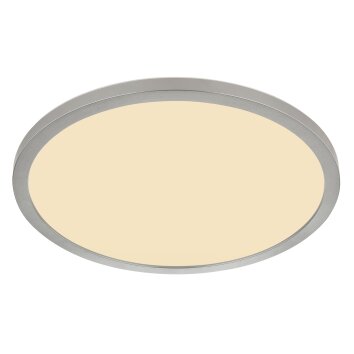 Plafonnier Globo SAPANA LED Nickel mat, Blanc, 1 lumière