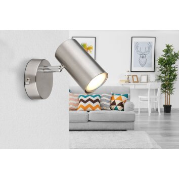 Applique murale Globo ALLVI Nickel mat, 1 lumière