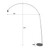 Lampadaire Arc LED Anthracite, 1 lumière