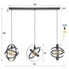 Suspension Cosmos Anthracite, 3 lumières