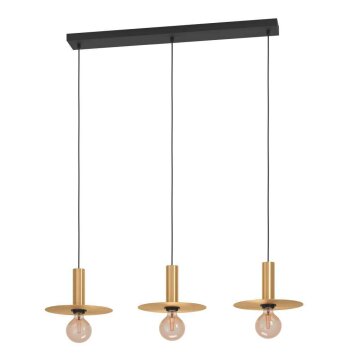 Suspension Eglo ESCANDELL Laiton, Noir, 3 lumières