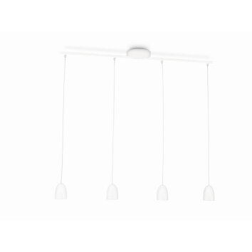 Suspension Philips myLiving WOLGA LED Blanc, 4 lumières