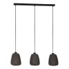 Suspension Eglo BARLASTON Noir, 3 lumières