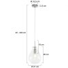 Suspension Steinhauer Glass light Acier inoxydable, 1 lumière