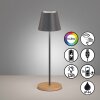 Lampe de table FHL easy Cosenza LED Gris, Écru, 1 lumière, Changeur de couleurs