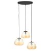 Suspension Brilliant Kaizen Noir, 3 lumières