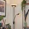 Lampadaire Biot LED Noir, 2 lumières