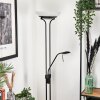 Lampadaire Biot LED Noir, 2 lumières