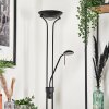 Lampadaire Biot LED Noir, 2 lumières