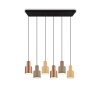 Suspension Trio AGUDO Noir, 6 lumières