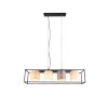 Suspension Trio Ross Noir, 4 lumières