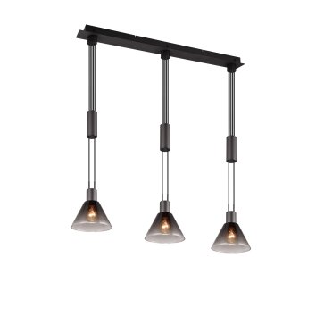 Suspension Trio STANLEY Noir, 3 lumières