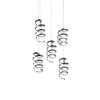 Suspension Reality Laola LED Chrome, 5 lumières