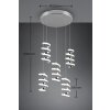 Suspension Reality Laola LED Chrome, 5 lumières