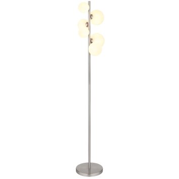 Lampadaire Globo RIHA LED Nickel mat, 6 lumières