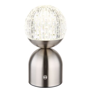 Lampe de table Globo JULSY LED Nickel mat, 1 lumière