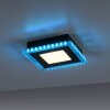 Plafonnier Leuchten-Direkt ACRI LED Noir, 2 lumières, Télécommandes