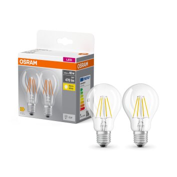 Lot de 2 Osram LED E27 4 Watt 2700 Kelvin 470 Lumen