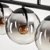 Suspension - Verre Gastor Chrome, Clair, Fumé, 3 lumières