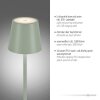 Lampe à poser Leuchten-Direkt EURIA LED Vert, 1 lumière