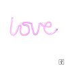 Luminaire déco Leuchten-Direkt NEON-LOVE LED Rose, 1 lumière