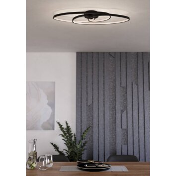 Plafonnier Eglo GIANELLA LED Noir, 1 lumière