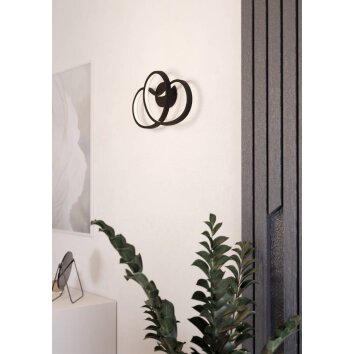 Applique murale Eglo GIANELLA LED Noir, 1 lumière