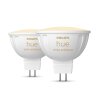 Philips Hue Lot de 2 LED GU5.3 6,3 Watt 2000-6500 Kelvin 400 Lumen