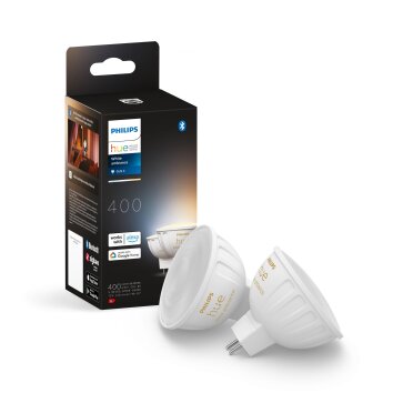 Philips Hue Lot de 2 LED GU5.3 6,3 Watt 2000-6500 Kelvin 400 Lumen