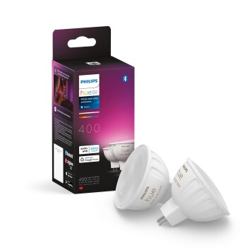 Philips Hue Lot de 2 LED GU5.3 6,3 Watt 2000-6500 Kelvin 400 Lumen