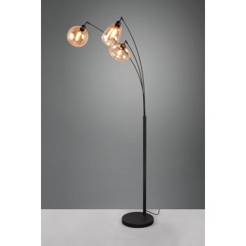 Lampadaire Trio Lumina Noir, 3 lumières