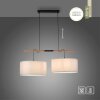 Suspension Leuchten-Direkt GREEN SOFIE Écru, Noir, 2 lumières