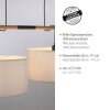 Suspension Leuchten-Direkt GREEN SOFIE Écru, Noir, 2 lumières