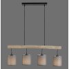 Suspension Leuchten-Direkt GREEN TRIBU Écru, Noir, 4 lumières