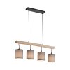 Suspension Leuchten-Direkt GREEN TRIBU Écru, Noir, 4 lumières