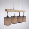 Suspension Leuchten-Direkt GREEN TRIBU Écru, Noir, 4 lumières