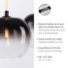 Suspension Paul Neuhaus LUMA Noir, 3 lumières