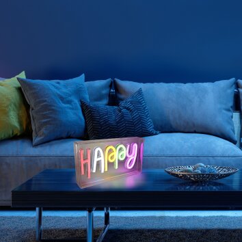 Luminaire déco Leuchten-Direkt NEON-HAPPY LED Transparent, 1 lumière