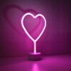 Luminaire déco Leuchten-Direkt NEON-HERZ LED Rose, 1 lumière