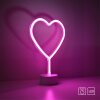 Luminaire déco Leuchten-Direkt NEON-HERZ LED Rose, 1 lumière