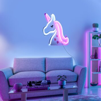 Luminaire déco Leuchten-Direkt NEON-UNICORN LED Transparent, 1 lumière