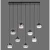 Suspension Leuchten-Direkt ZEA Noir, 8 lumières