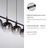 Suspension Leuchten-Direkt ZEA Noir, 4 lumières