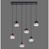 Suspension Leuchten-Direkt ZEA Noir, 6 lumières