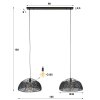 Suspension Maze Anthracite, 2 lumières