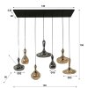 Suspension Karaf Anthracite, 7 lumières