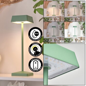 Lampe de table Algeraz LED Vert, 1 lumière