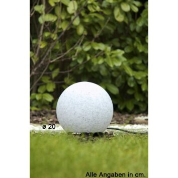 Luminaire de jardin Leuchten-Direkt FADIA Gris, Blanc, 1 lumière